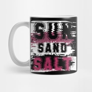 Sun Sand Salt Hello Summer Vintage Funny Surfer Riding Surf Surfing Lover Gifts Mug